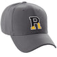 Daxton Two Tone Initial Numbers Letters Structured Baseball Charcoal Hat