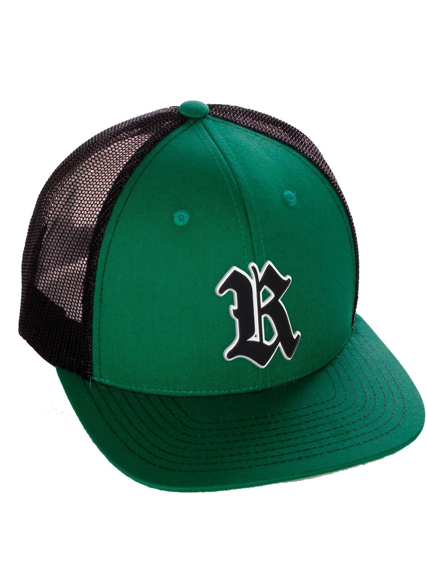 Daxton Classic Baseball Trucker Hat Old English A to Z Letters Numbers Structured Mid Profile Cap
