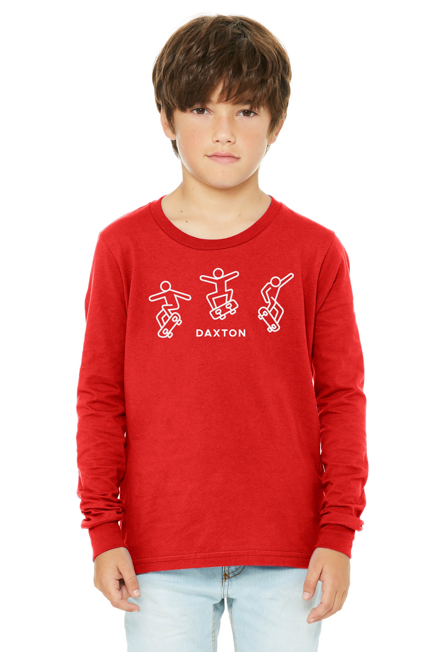 Daxton Youth Long Sleeve Skating Tee Basic Tshirt Tops