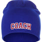 Coach Arch Letters Winter Knit Cuffless Beanie 3D Raised Layers