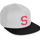 Daxton Classic Snapback White Rose A to Z Letters Flat Bill Visor Cap