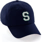 I&W Hatgear Customized Letter Initial Baseball Hat A to Z Team Colors, Navy Csp Green White