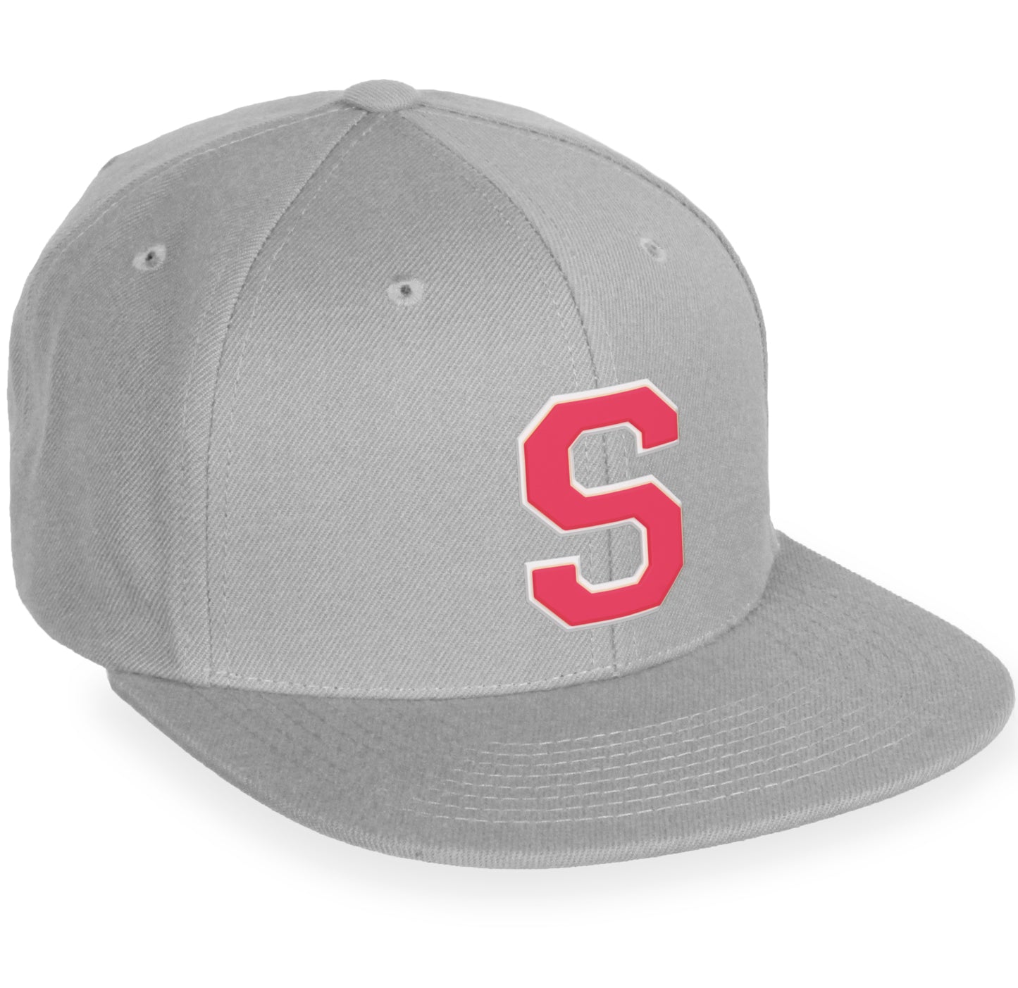 Daxton Classic Snapback White Rose A to Z Letters Flat Bill Visor Cap