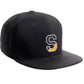 Daxton Classic Snapback Initial Numbers Letters Flat Bill Visor Black Cap