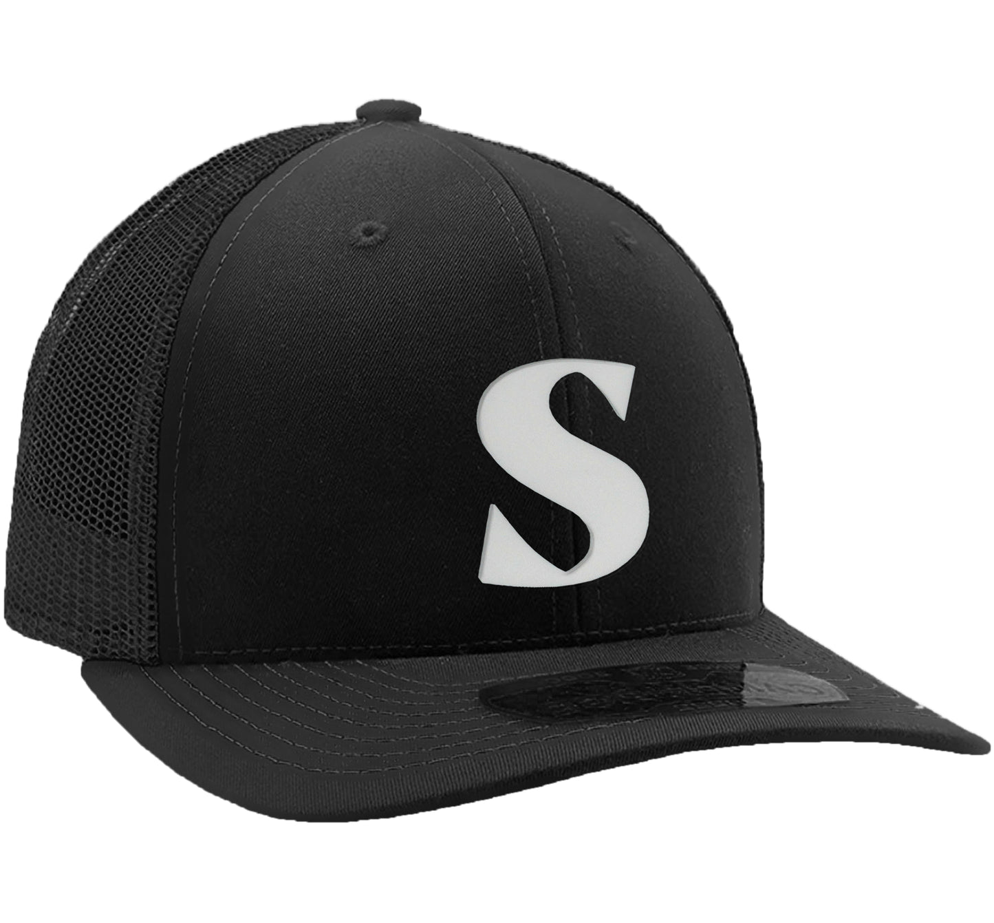 Daxton Baseball Trucker Hat 3D Capital Alphabet letters Structured Mid Profile Cap