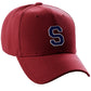 Classic Baseball Hat Custom A to Z Initial Team Letter, Burgundy Cap White Navy