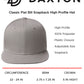 Classic Snapback Hat Custom A to Z Initial Letters, Lt Grey Royal Cap White Blue