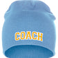 Coach Arch Letters Winter Knit Cuffless Beanie 3D Raised Layers
