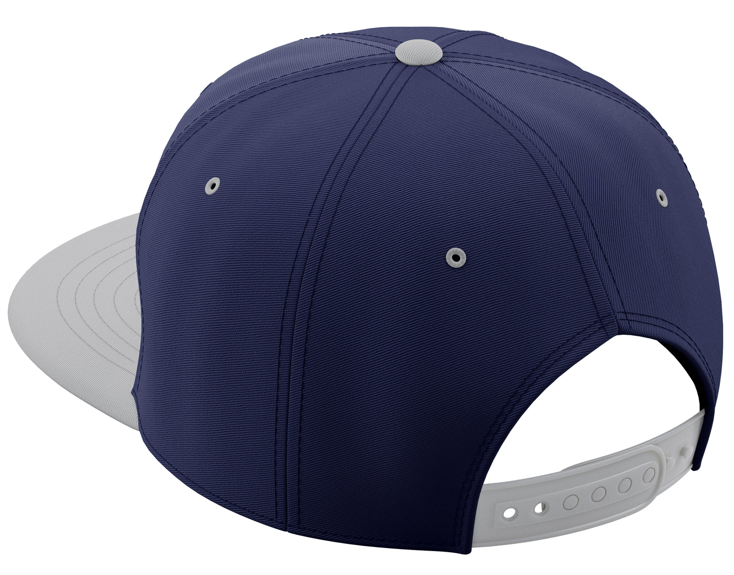 Classic Snapback Hat Custom A to Z Initial Letters, Navy Grey Cap White Black