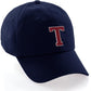 I&W Hatgear Customized Letter Initial Baseball Hat A to Z Team Colors, Navy Cap White Red