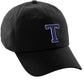 I&W Hatgear Customized Letter Initial Baseball Hat A to Z Team Colors,Black Cap White Blue
