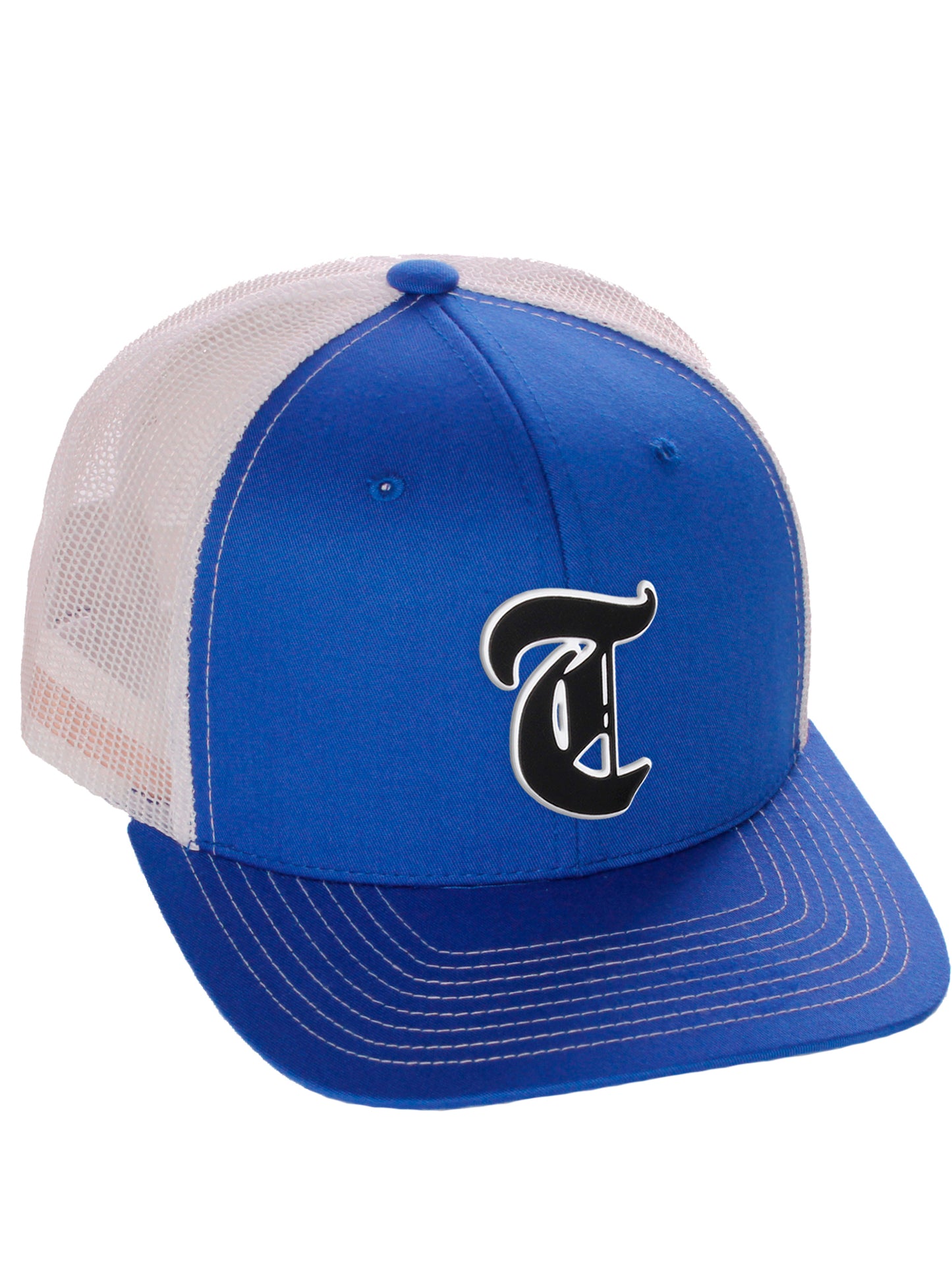 Daxton Classic Baseball Trucker Hat Old English A to Z Letters Numbers Structured Mid Profile Cap