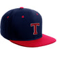 Classic Snapback Hat Custom A to Z Initial Letters, Navy Red Cap White Red