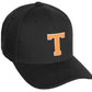 Daxton Classic Structured Baseball Hat Custom A to Z Initial White Neon Orange Letter