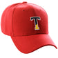 Daxton Two Tone Initial Numbers Letters Structured Red Hat