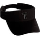 Custom Sport Sun Visor Hat A to Z Initial Team Letters, Black Visor White Black