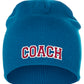 Coach Arch Letters Winter Knit Cuffless Beanie 3D Raised Layers