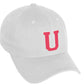 Daxton Classic 3D Varsity White Rose Initial Letters Baseball Dad Hat