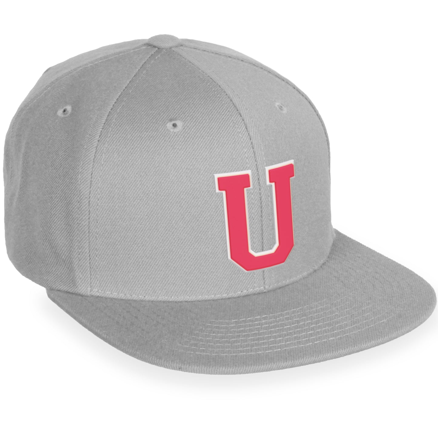 Daxton Classic Snapback White Rose A to Z Letters Flat Bill Visor Cap