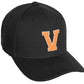 Daxton Classic Structured Baseball Hat Custom A to Z Initial White Neon Orange Letter