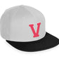 Daxton Classic Snapback White Rose A to Z Letters Flat Bill Visor Cap