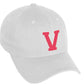 Daxton Classic 3D Varsity White Rose Initial Letters Baseball Dad Hat