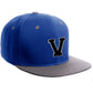 Classic Snapback Hat Custom A to Z Initial Letters, Royal Grey Cap Whte Black