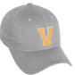 Daxton Classic 3D Varsity White Neon Orange Initial Letters Baseball Dad Hat