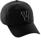 Custom Hat A to Z Initial Letters Classic Baseball Cap, Black Hat White Black