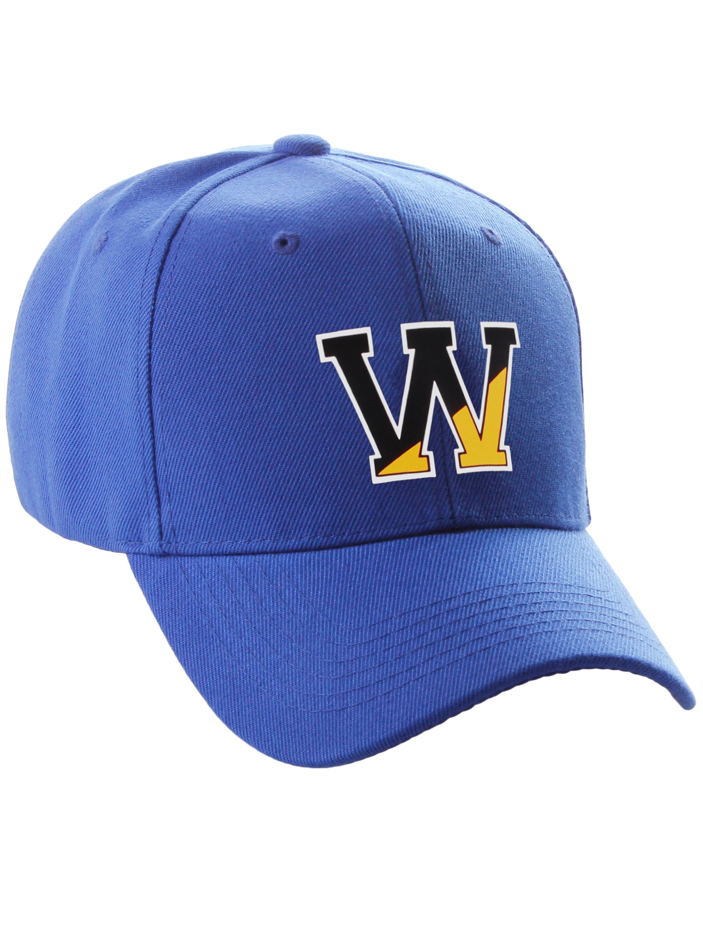 Daxton Two Tone Initial Numbers Letters Structured Royal Baseball Royal Hat