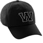 Custom Hat A to Z Initial Letters Classic Baseball Cap, Black Hat White Black