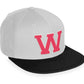 Daxton Classic Snapback White Rose A to Z Letters Flat Bill Visor Cap