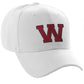 Classic Baseball Hat Custom A to Z Initial Team Letter, White Cap Black Red