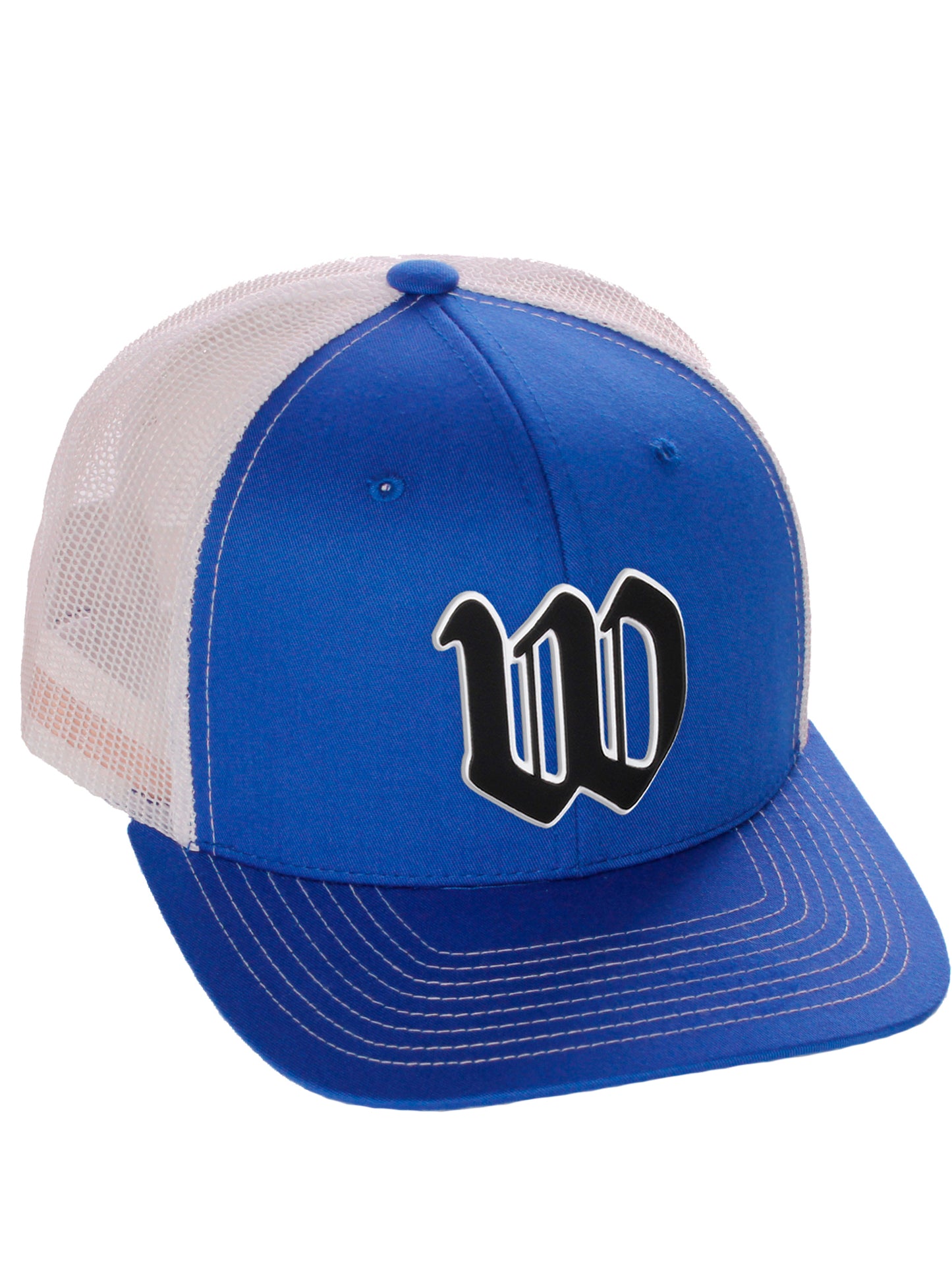 Daxton Classic Baseball Trucker Hat Old English A to Z Letters Numbers Structured Mid Profile Cap