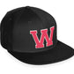 Daxton Classic Snapback White Rose A to Z Letters Flat Bill Visor Cap