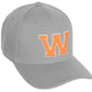 Daxton Classic Structured Baseball Hat Custom A to Z Initial White Neon Orange Letter