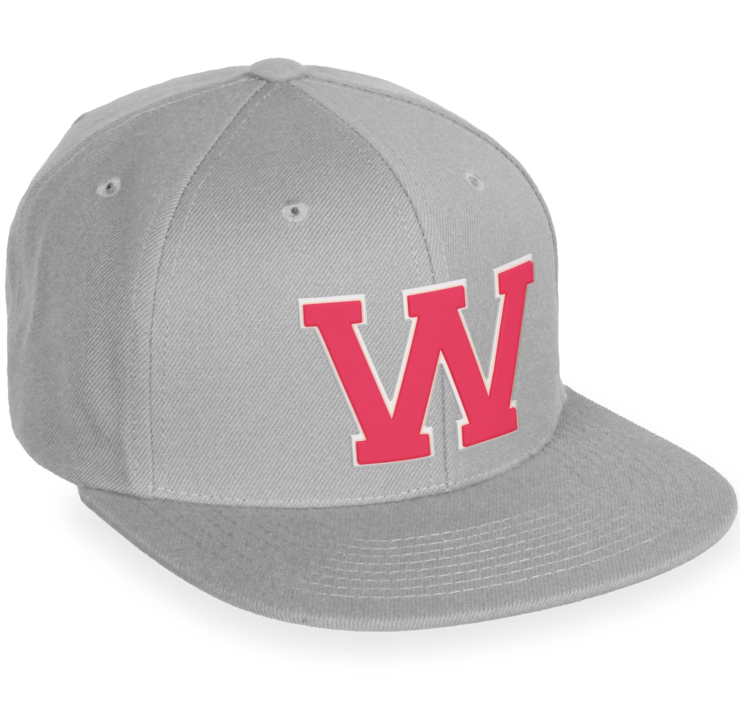 Daxton Classic Snapback White Rose A to Z Letters Flat Bill Visor Cap