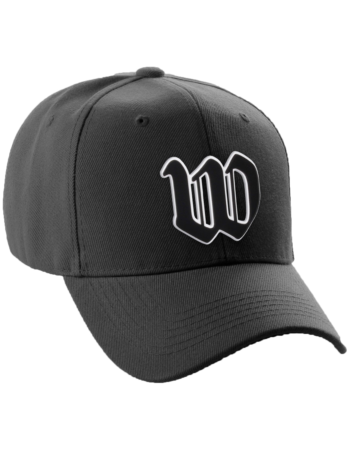 Daxton Structured Baseball Hat Cap Old English A to Z Letter Number Initial