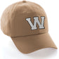 I&W Hatgear Customized Letter Initial Baseball Hat A to Z Team Colors, Khaki Cap Black White