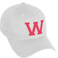 Daxton Classic 3D Varsity White Rose Initial Letters Baseball Dad Hat