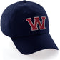 I&W Hatgear Customized Letter Initial Baseball Hat A to Z Team Colors, Navy Cap White Red