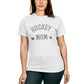 Emmalise Women's Hockey Mom Custom Number Round Neck Short Sleeve and Pullover Hoodie Fleece Sweatshirt