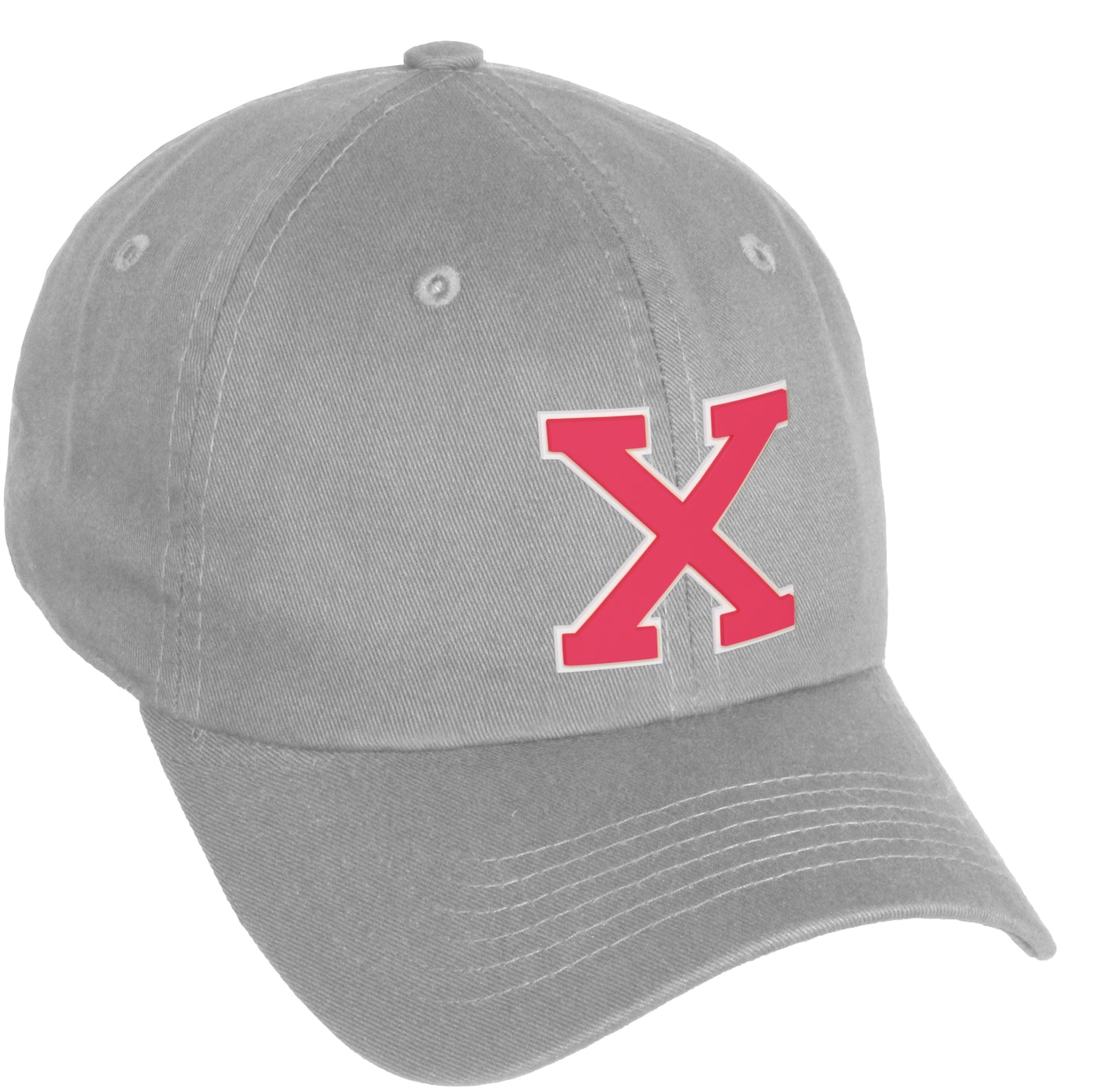 Daxton Classic 3D Varsity White Rose Initial Letters Baseball Dad Hat