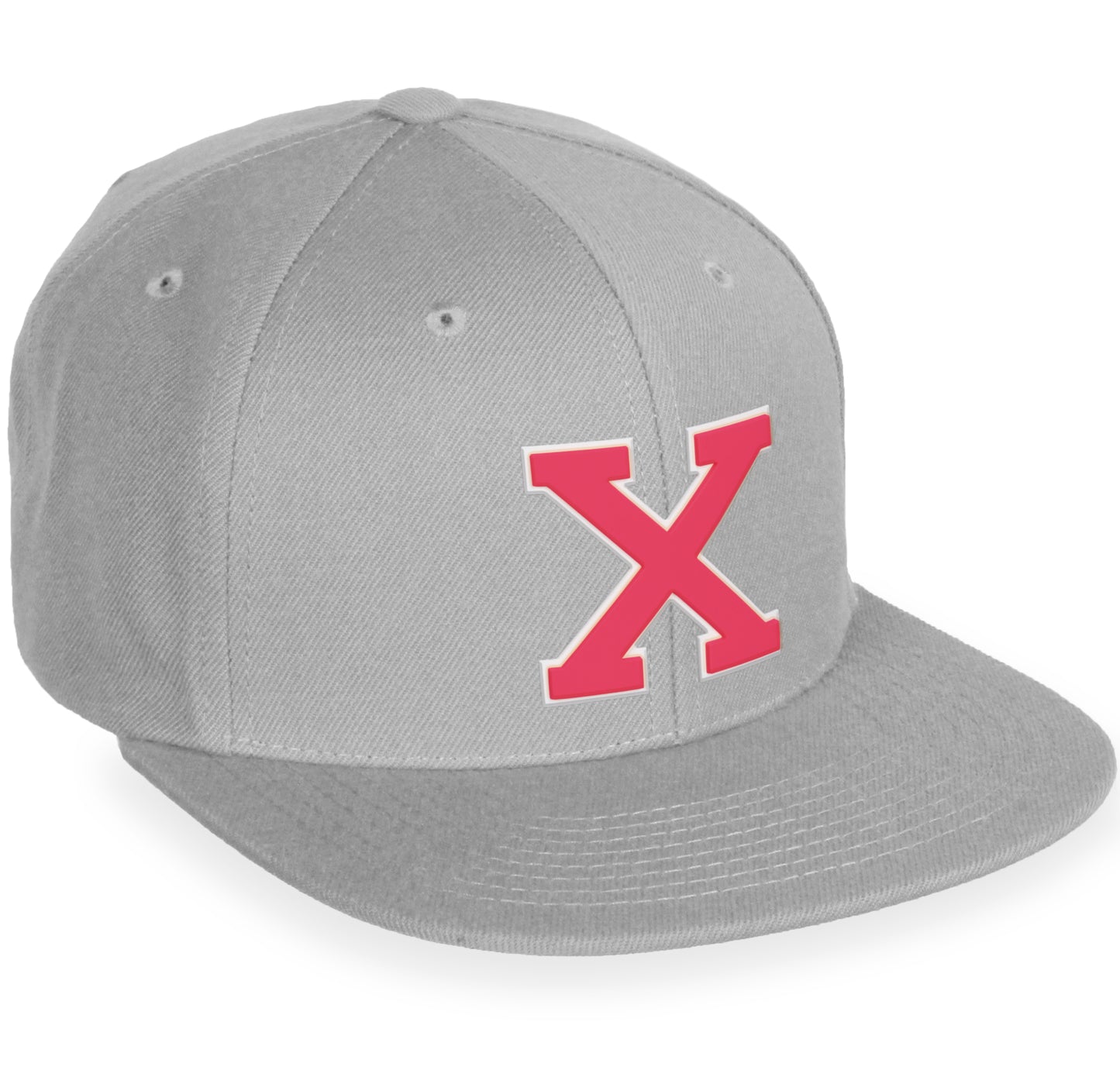 Daxton Classic Snapback White Rose A to Z Letters Flat Bill Visor Cap