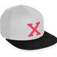 Daxton Classic Snapback White Rose A to Z Letters Flat Bill Visor Cap