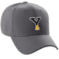 Daxton Two Tone Initial Numbers Letters Structured Baseball Charcoal Hat