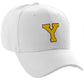 Classic Baseball Hat Custom A to Z Initial Team Letter, White Cap Black Gold