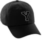 Custom Hat A to Z Initial Letters Classic Baseball Cap, Black Hat White Black