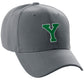 Classic Baseball Hat Custom A to Z Initial Team Letter, Charcoal Cap White Green