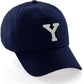 I&W Hatgear Customized Letter Initial Baseball Hat A to Z Team Colors, Navy Cap Black White